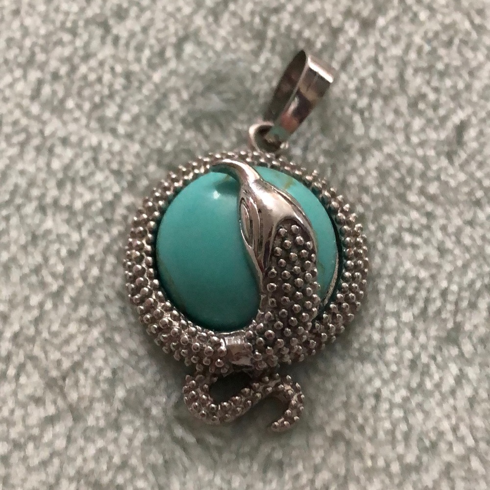Turquoise Snake Pendant